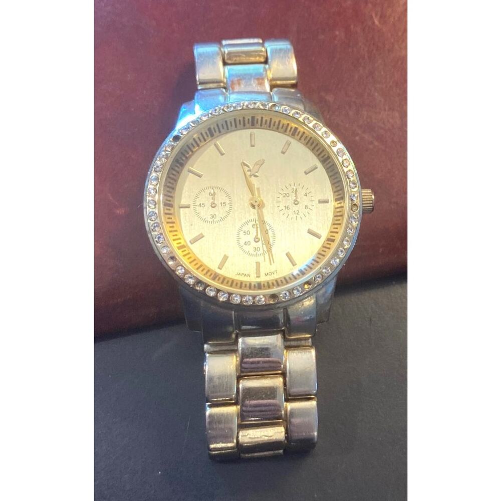 Women's 37mm Gold Tone American Eagle Outfitters Watch, Crystal Accents